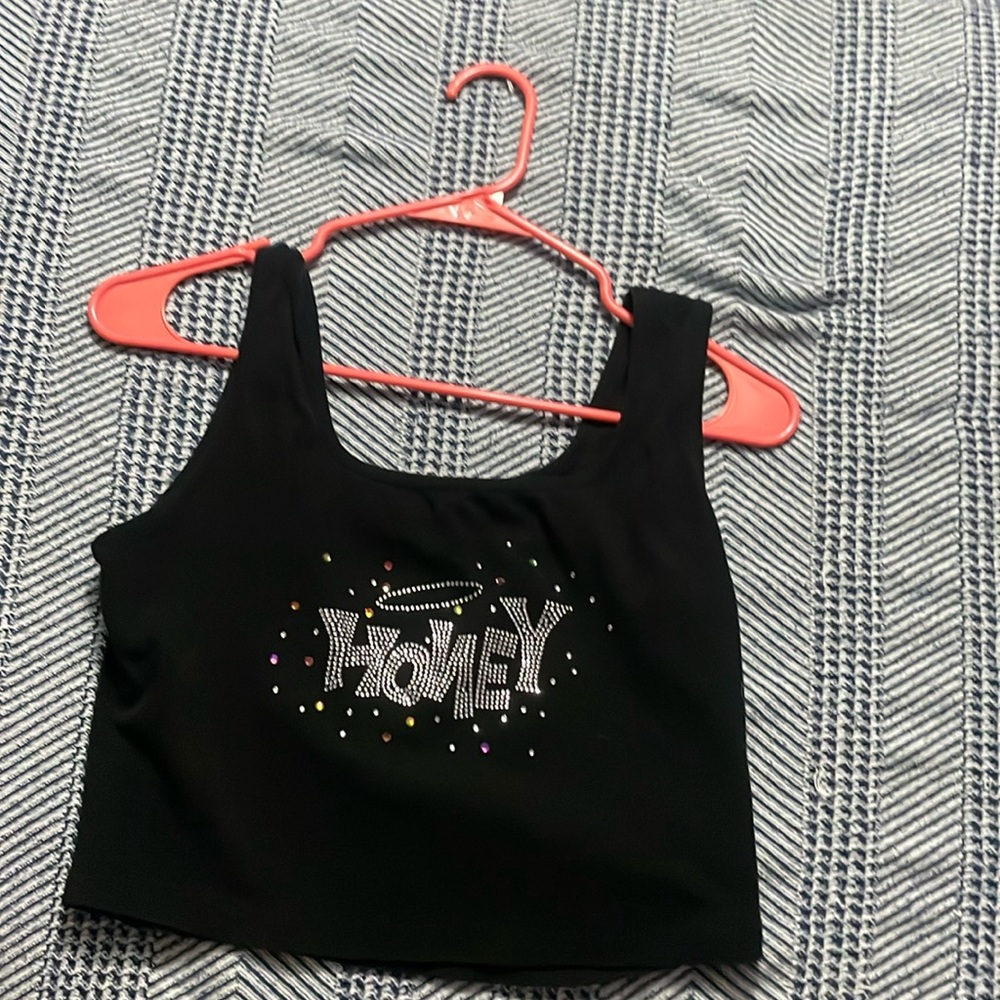 SHEIN Rhinestone Crop Top